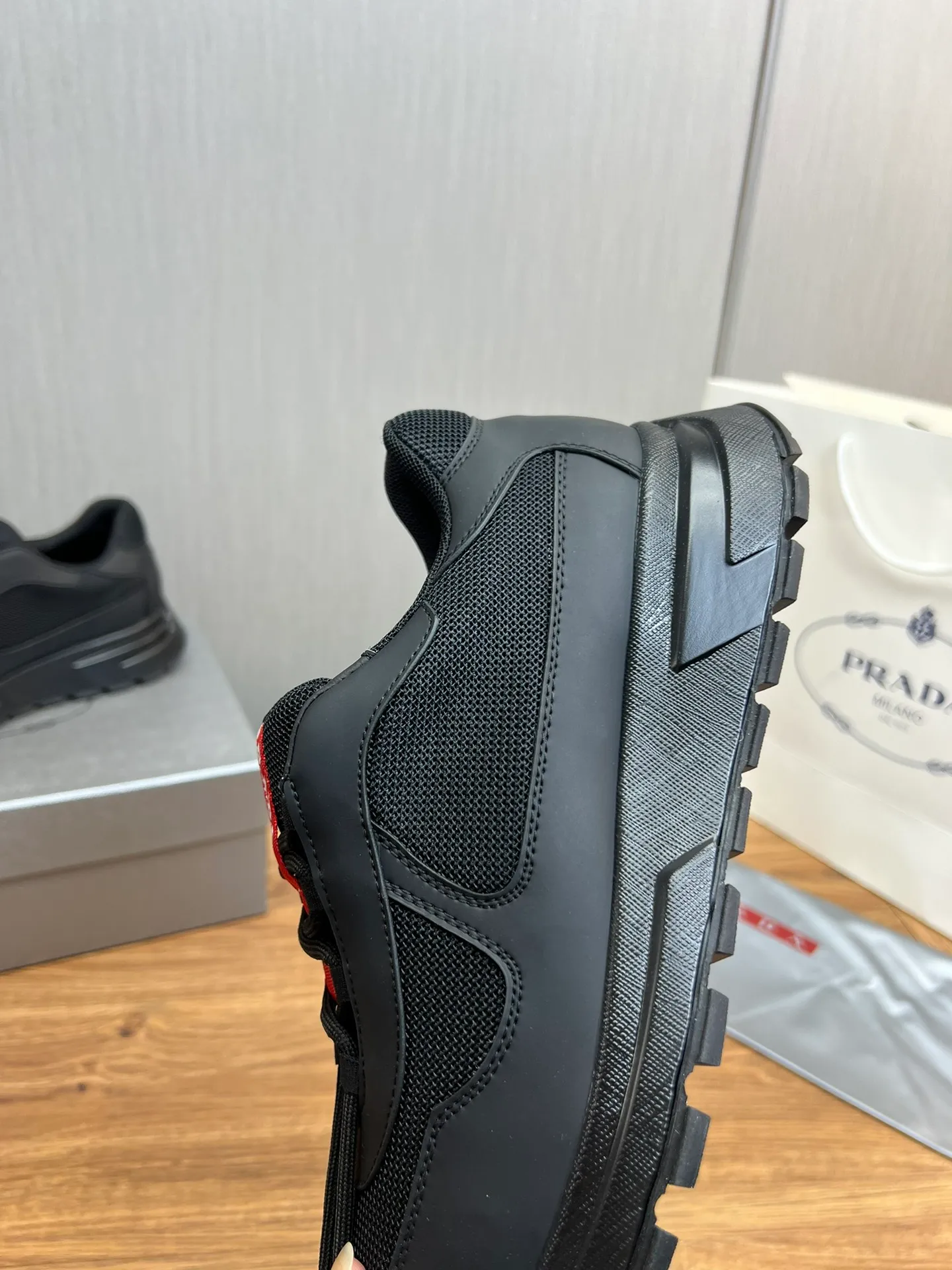 Men's shoes 💰540💰 [PRADA] Men's shoes are popular in the counter, official website is synchronized, 1 high-quality shipment ✔️Original fly-woven cowhide + cowhide lining, 1🆚1 replica, original sole, 38-45 (45 customized, non-refundable)